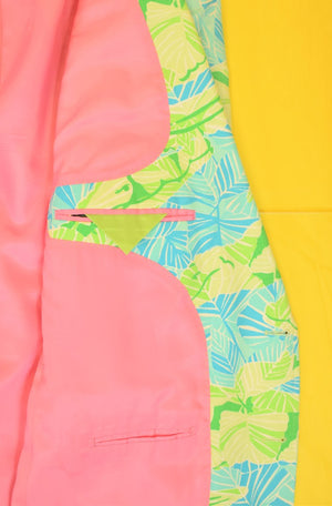 "Lilly Pulitzer x The Everglades Club Alligator & Palm Leaf Print Sport Jacket" Sz: XL (SOLD)