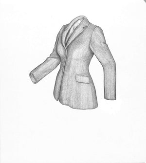 Ladies Herringbone Tweed Riding Jacket 2000 Graphite Drawing