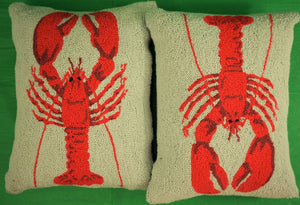 Pair x Lobster Stitched Pillows (SOLD)