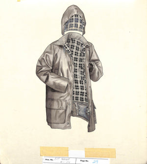 Weather Beater Field Coat Graphite Drawing