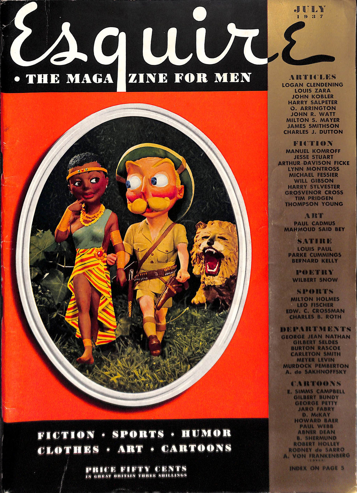 "Esquire The Magazine For Men" August 1937 (SOLD)