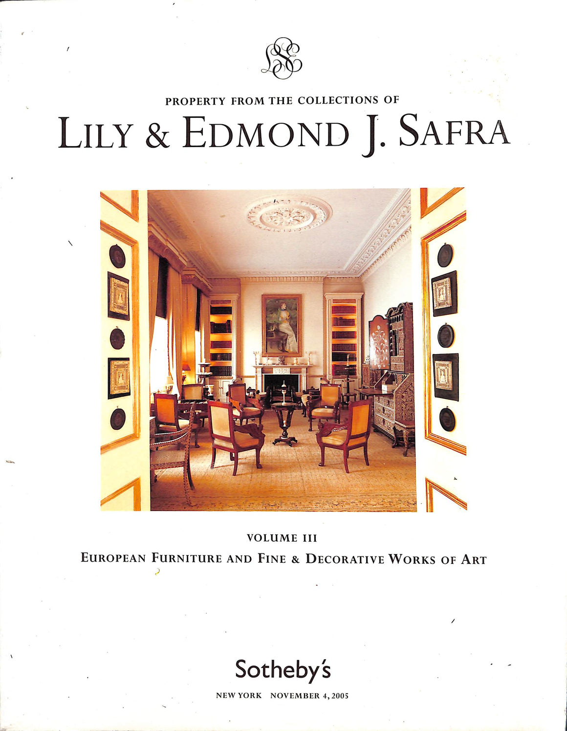 "Property From The Collections Of Lily & Edmond J. Safra Volume III" 2005 Sotheby's New York