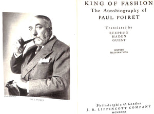 "King Of Fashion: The Autobiography Of Paul Poiret" 1931 POIRET, Paul