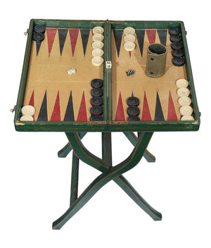 "Abercrombie & Fitch Folding Backgammon Table" (SOLD)