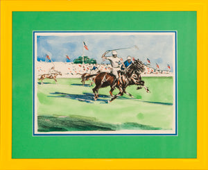 "Four Meadow Book Polo Players" Colour Plate by Joseph Golinkin (1896-1977)