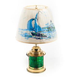 Lantern Table Lamp w/ Sailboat Shade (SOLD)