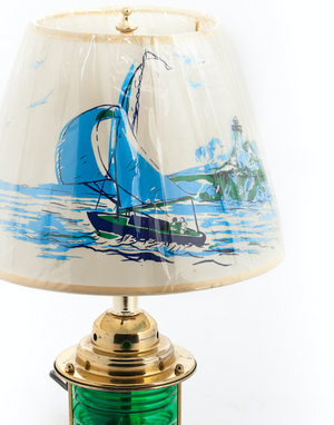 Lantern Table Lamp w/ Sailboat Shade (SOLD)