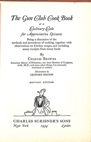 "The Gun Club Cook Book" 1934 BROWNE, Charles