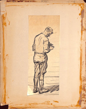 Paul Brown c1926 American Legion Photographer Pencil Drawing