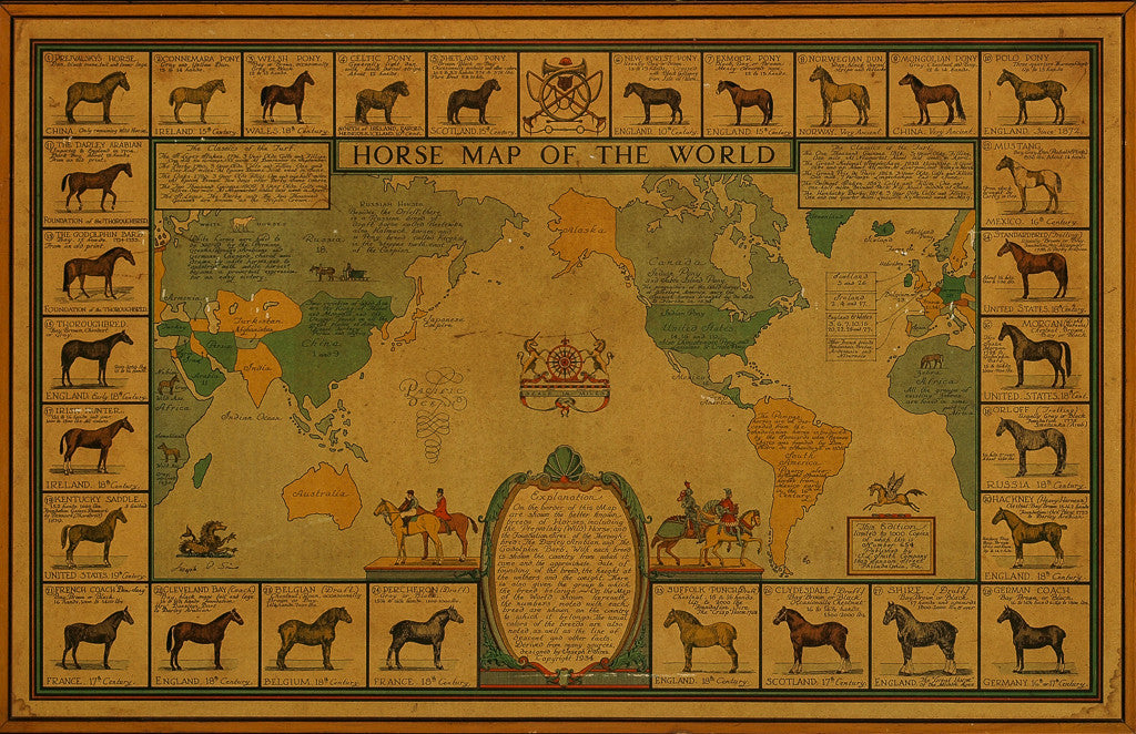 Horse Map of The World (SOLD)