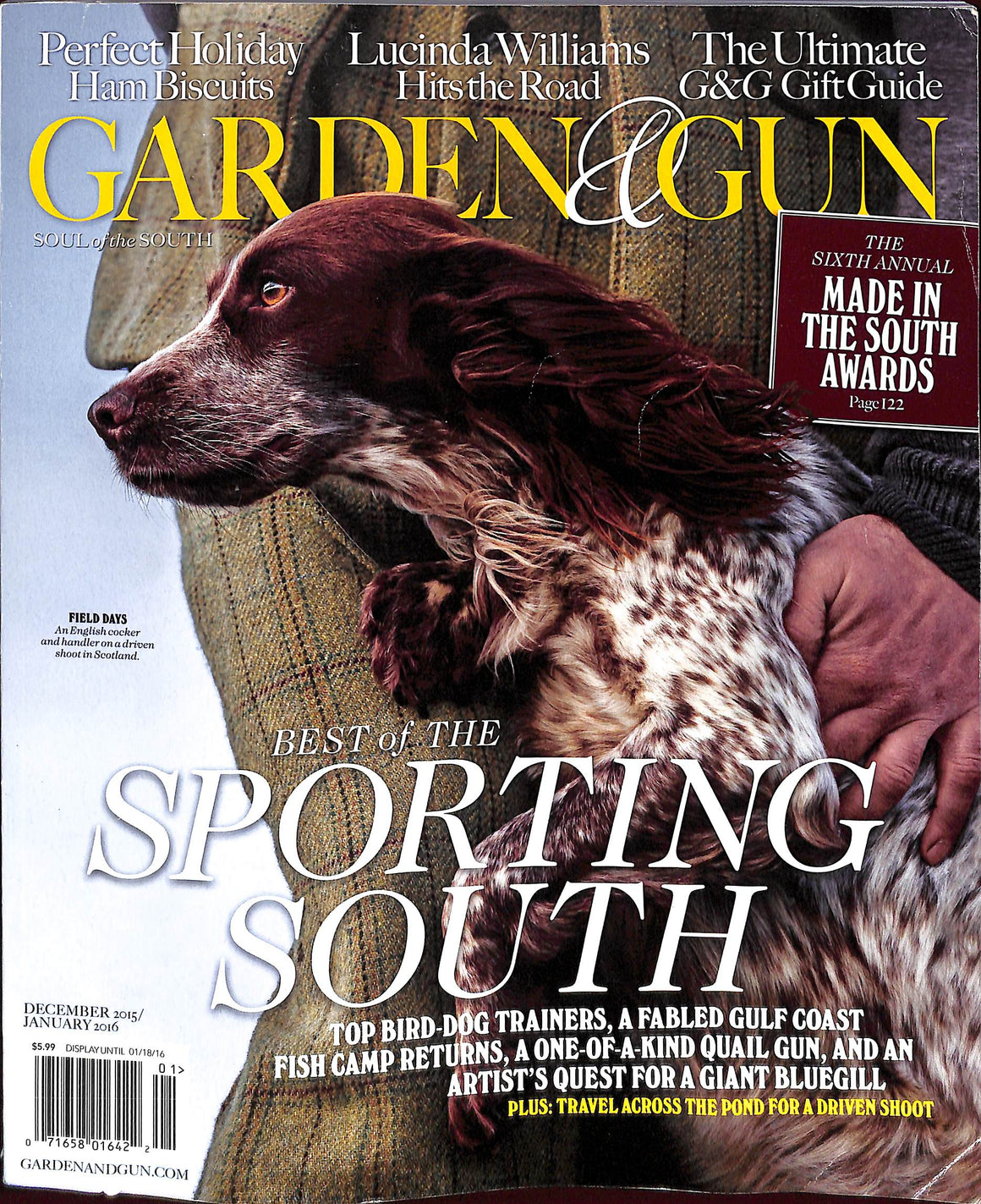 Garden & Gun: Best of The Sporting South" December 2015 - January 2016
