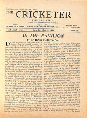 The Cricketer - May 4, 1940