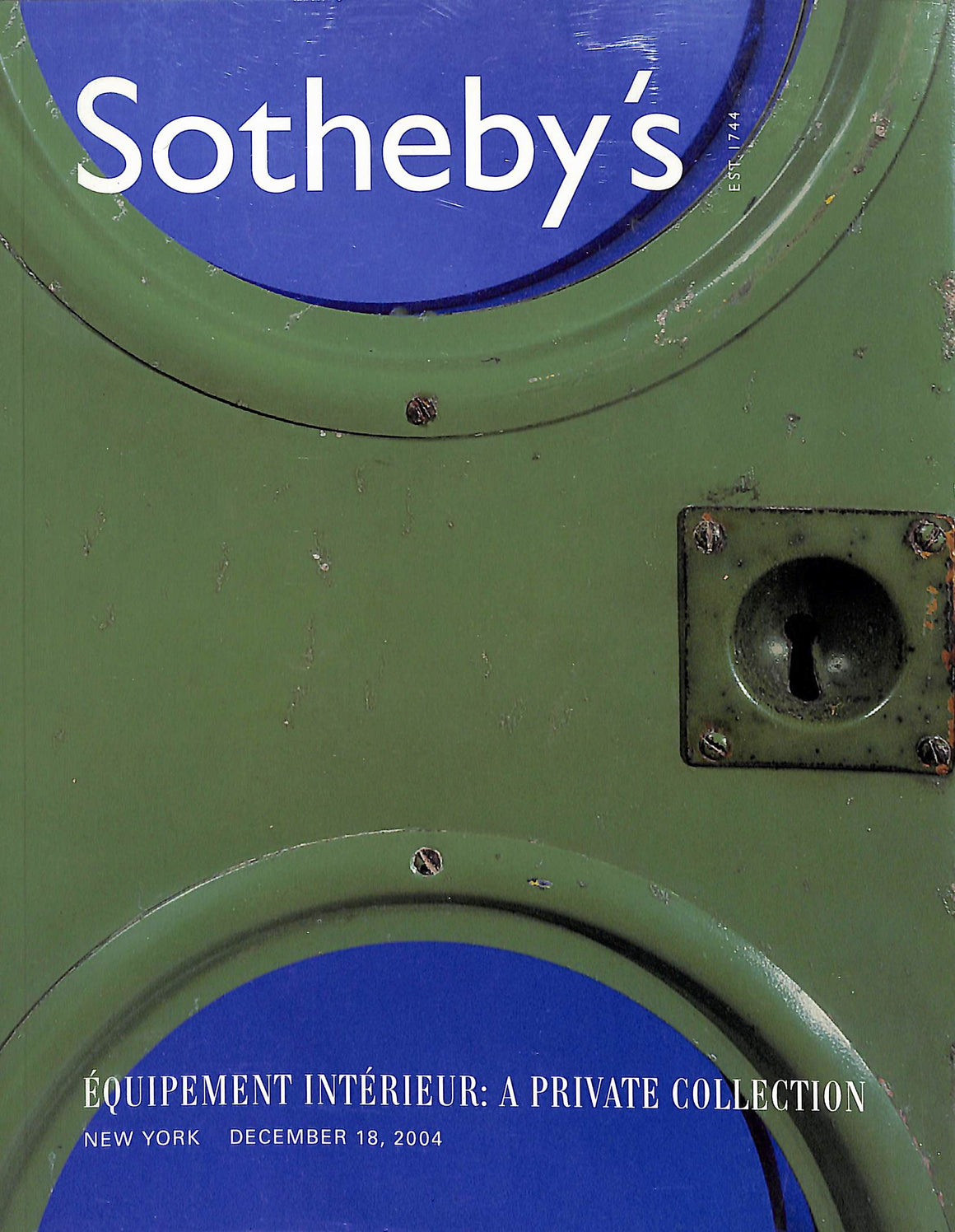 "Equipement Interieur: A Private Collection" 2004 Sotheby's New York (SOLD)