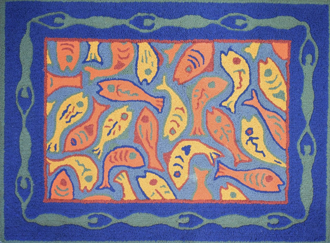Picasso Fish Hand-Hooked Rug (SOLD)