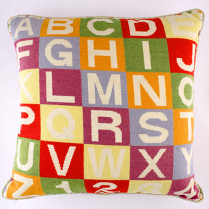 Vintage Alphabet Needlepoint Pillow (SOLD)