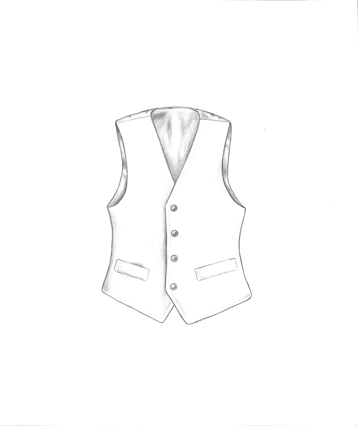Childrens Canary Vest Graphite Drawing
