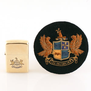 Ex-Douglas Fairbanks Jr. x The Brook Club of New York Gold-Filled Cigarette Lighter & Blazer Badge (SOLD)