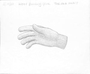 Wool Hunting Glove 2001 Graphite Drawing