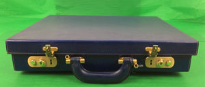 Mark Cross Blue Leather Attache Case Made In Italy (SOLD)