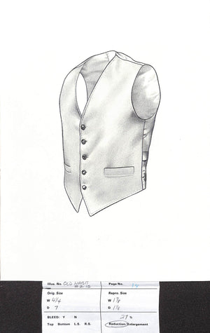 Men's Canary Vest Graphite Drawing