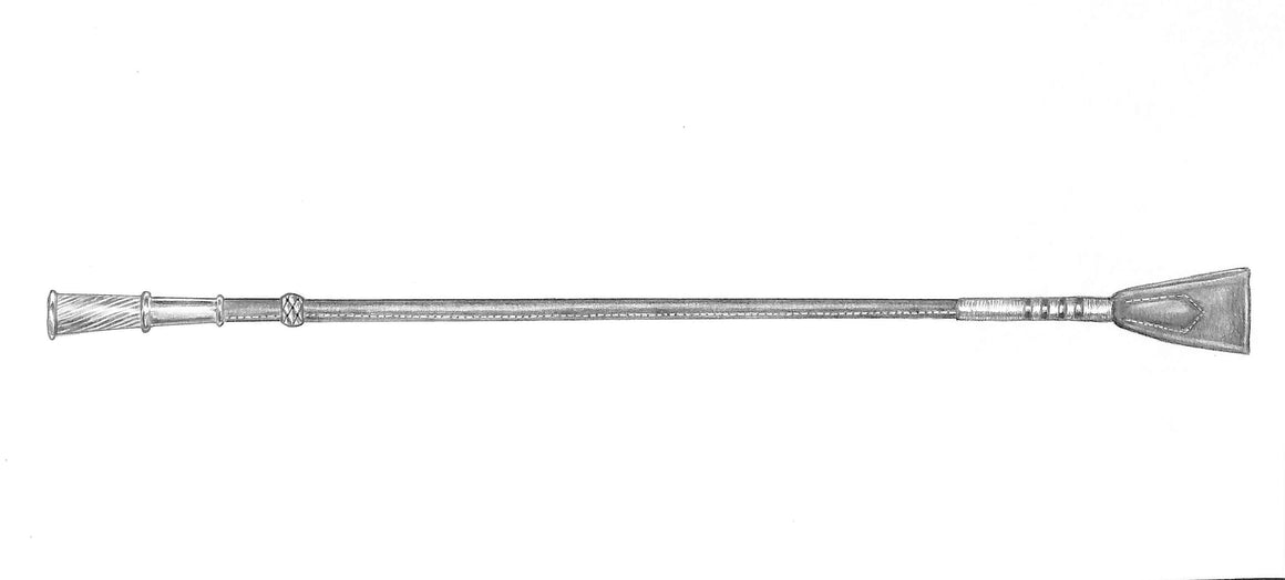Silver Swirl Riding Crop Graphite Drawing