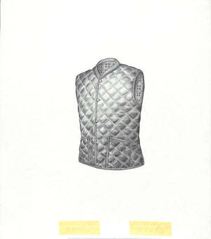 Quilted Vest Graphite Drawing