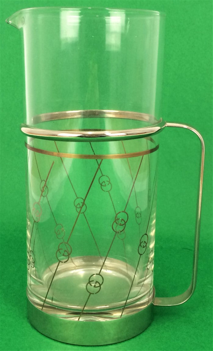 Gucci Glass w/ Chrome Banding Cocktail Pitcher (SOLD)