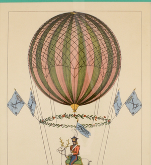 "Ascension De Margat Sur Son Cerf Aeronaute Coco" 1817 (SOLD)