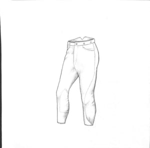 Gents Fleece Lined Hunt Britches Graphite Drawing