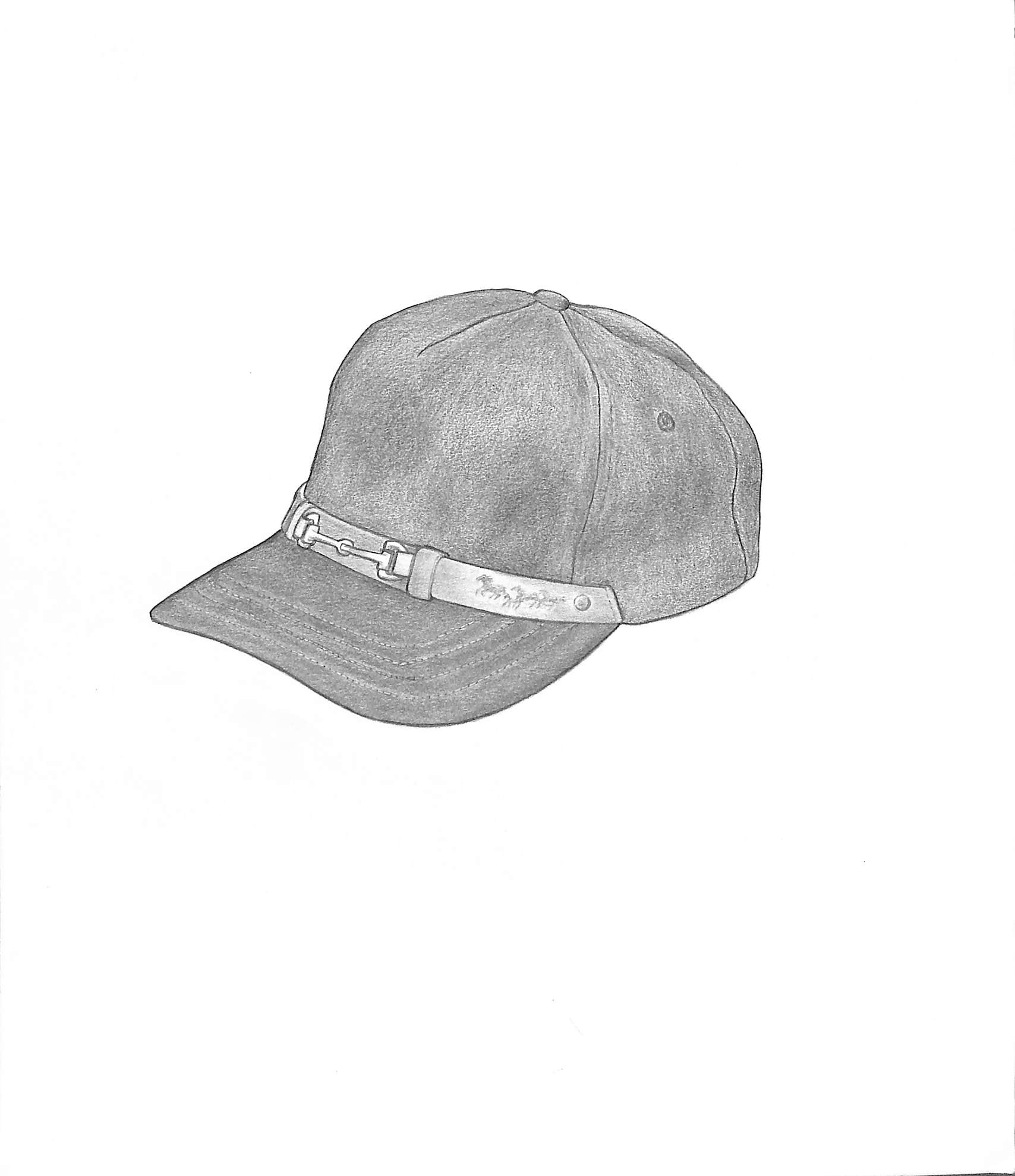 Riding Cap 2002 Graphite Drawing - Main Image
