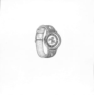 Show Jumper Wristwatch Graphite Drawing