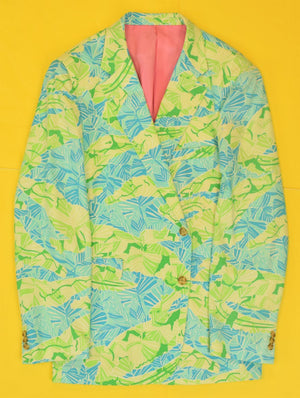 "Lilly Pulitzer x The Everglades Club Alligator & Palm Leaf Print Sport Jacket" Sz: XL (SOLD)