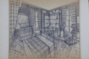 "Andrew" Polo Ralph Lauren Showroom Rendering Sheet on Board by Naomi Leff Assoc (SOLD)