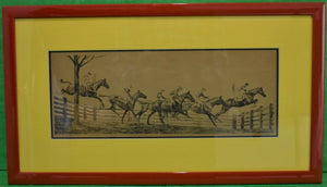 "New Jersey Hunt Cup" 1930 Drypoint by Paul Brown (SOLD)