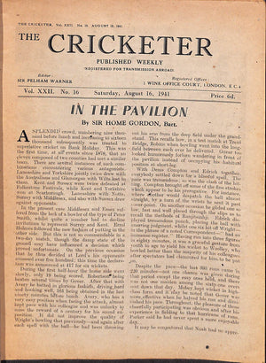 The Cricketer - August 16, 1941