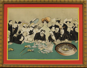 'La Roulette In The Casino' 1910 by "SEM" (SOLD)