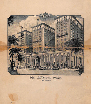 The Biltmore Hotel Los Angeles September 16, 1943 Menu