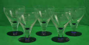 Set x 5 El Morocco Club Palm Tree Etched Water Goblets (SOLD)