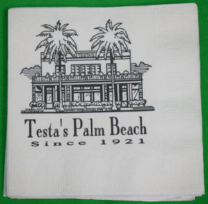 "Set x 12 Testa's Palm Beach Paper Cocktail Napkins" (NEW)