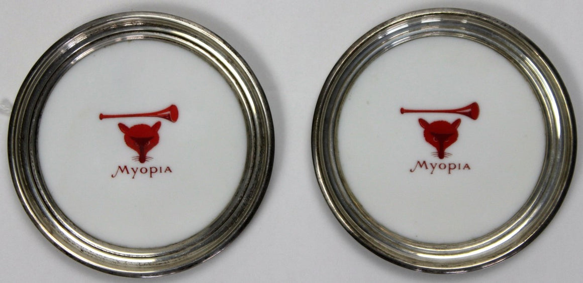 "Pair x Myopia Hunt Club Fox-Mask Coasters" (SOLD)