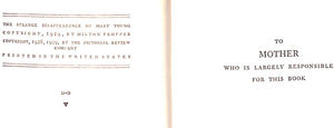 "The Strange Disappearance Of Mary Young" 1929 PROPPER, Milton M.