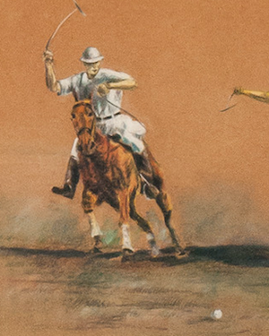 Two Polo Players Charging (SOLD)