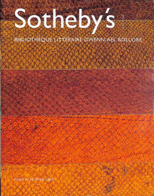 Bibliotheque Litteraire Gwenn-Ael Bollore 2002 Sotheby's