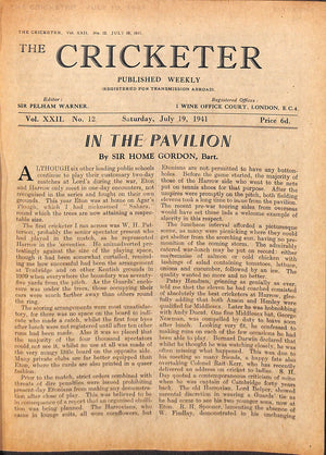 The Cricketer - July 19, 1941