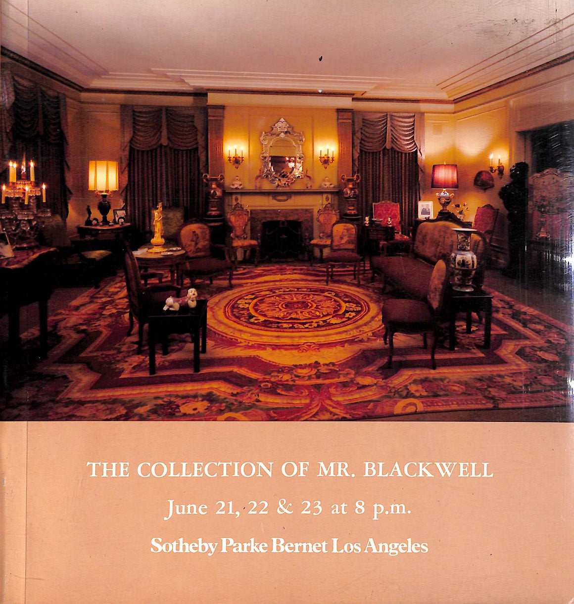 The Collection Of Mr. Blackwell 1977 Sotheby Parke Bernet Los Angeles