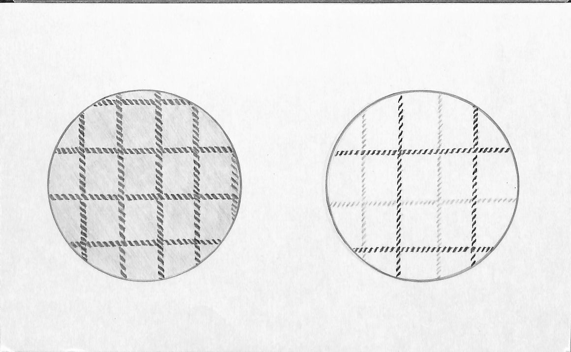 Tattersall Vest Patterns Graphite Drawing