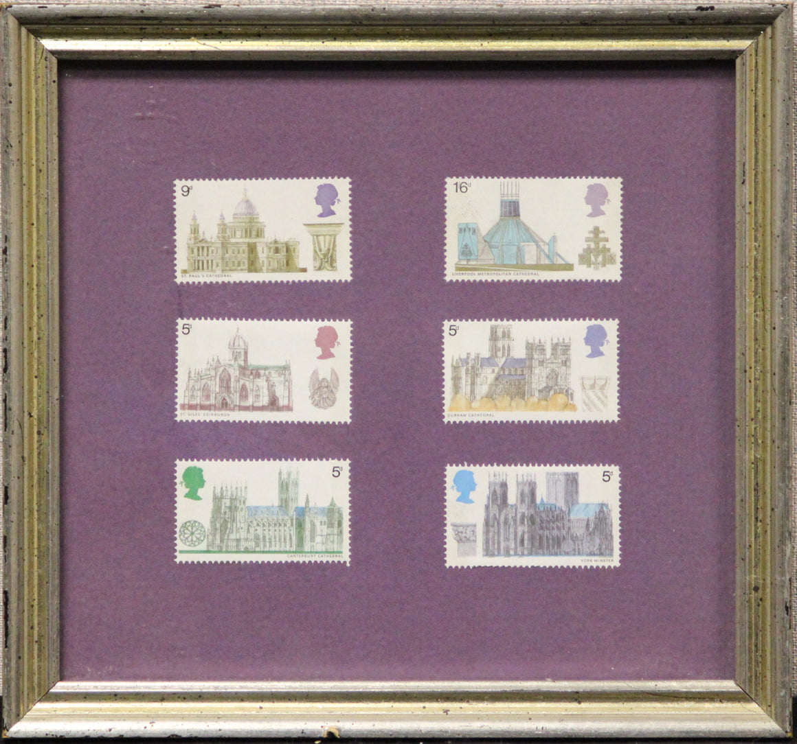 "UK (6) Cathedral Postage Stamps" (SOLD)