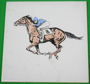 Jockey/ Racehorse Ceramic Pantry Tile