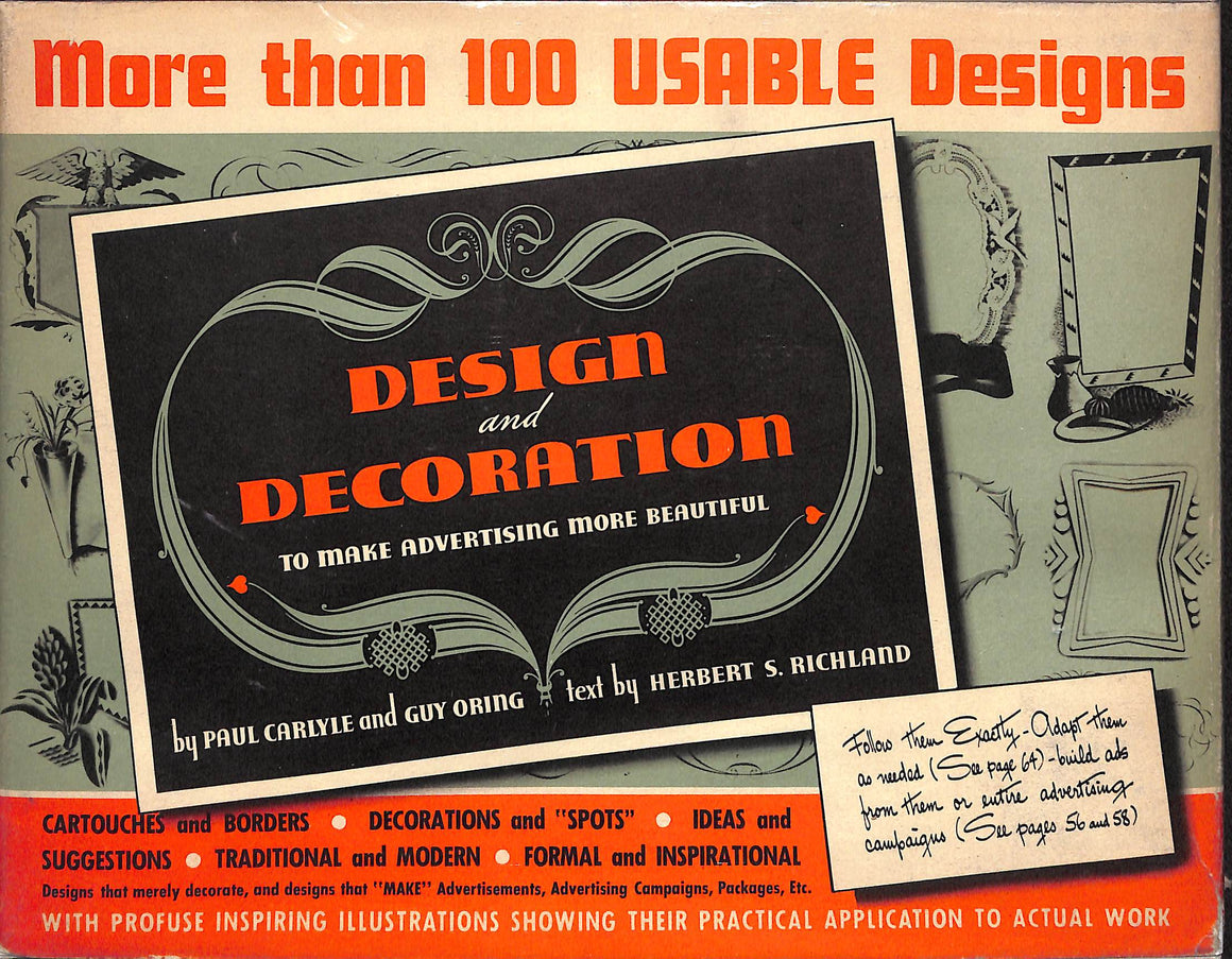 "Design and Decoration To Make Advertising More Beautiful" 1939 CARLYLE, Paul and ORING, Guy