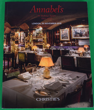 "Annabel's 44 Berkeley Square 1963-2018" 20 November 2018 Christie's London